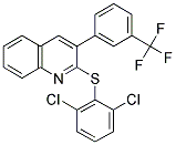 2,6-DICHLOROPHENYL 3-[3-(TRIFLUOROMETHYL)PHENYL]-2-QUINOLINYL SULFIDE Struktur