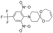 3-[2,6-DINITRO-4-(TRIFLUOROMETHYL)PHENYL]-7,12-DIOXA-3-AZASPIRO[5.6]DODEC-9-ENE Struktur