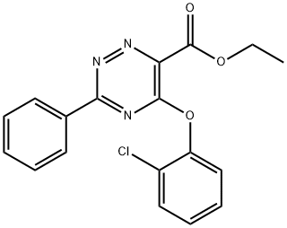 ETHYL 5-(2-CHLOROPHENOXY)-3-PHENYL-1,2,4-TRIAZINE-6-CARBOXYLATE Struktur