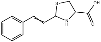 2-[(E)-2-PHENYLETHENYL]-1,3-THIAZOLANE-4-CARBOXYLIC ACID Struktur