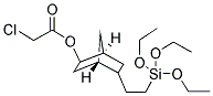 2-(TRIETHOXYSILYLETHYL)-5-(CHLOROACETOXY)BICYCLOHEPTANE Struktur