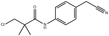 3-CHLORO-N-[4-(CYANOMETHYL)PHENYL]-2,2-DIMETHYLPROPANAMIDE Struktur