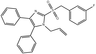 1-ALLYL-2-[(3-FLUOROBENZYL)SULFONYL]-4,5-DIPHENYL-1H-IMIDAZOLE Struktur