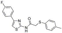 N-[4-(4-FLUOROPHENYL)-1,3-THIAZOL-2-YL]-2-[(4-METHYLPHENYL)SULFANYL]ACETAMIDE Struktur