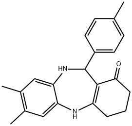 7,8-DIMETHYL-11-(4-METHYLPHENYL)-2,3,4,5,10,11-HEXAHYDRO-1H-DIBENZO[B,E][1,4]DIAZEPIN-1-ONE Struktur