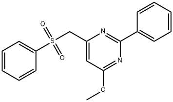 (6-METHOXY-2-PHENYL-4-PYRIMIDINYL)METHYL PHENYL SULFONE Struktur