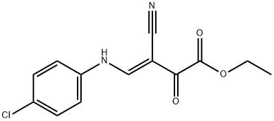 ETHYL 4-(4-CHLOROANILINO)-3-CYANO-2-OXO-3-BUTENOATE Struktur