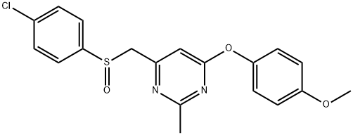 4-([(4-CHLOROPHENYL)SULFINYL]METHYL)-6-(4-METHOXYPHENOXY)-2-METHYLPYRIMIDINE Struktur