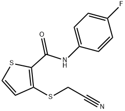 3-[(CYANOMETHYL)SULFANYL]-N-(4-FLUOROPHENYL)-2-THIOPHENECARBOXAMIDE Struktur