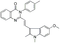 (E)-2-(2-(5-METHOXY-1,2-DIMETHYL-1H-INDOL-3-YL)VINYL)-3-P-TOLYLQUINAZOLIN-4(3H)-ONE Struktur