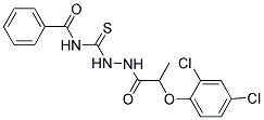 2-(2,4-DICHLOROPHENOXY)-N-(((PHENYLCARBONYLAMINO)THIOXOMETHYL)AMINO)PROPANAMIDE Struktur