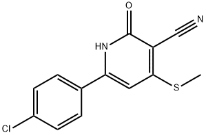 6-(4-CHLOROPHENYL)-4-(METHYLSULFANYL)-2-OXO-1,2-DIHYDRO-3-PYRIDINECARBONITRILE Struktur