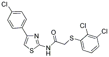 N-[4-(4-CHLOROPHENYL)-1,3-THIAZOL-2-YL]-2-[(2,3-DICHLOROPHENYL)SULFANYL]ACETAMIDE Struktur