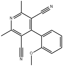 4-(2-METHOXYPHENYL)-2,6-DIMETHYL-3,5-PYRIDINEDICARBONITRILE Struktur