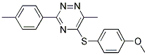 5-[(4-METHOXYPHENYL)SULFANYL]-6-METHYL-3-(4-METHYLPHENYL)-1,2,4-TRIAZINE Struktur