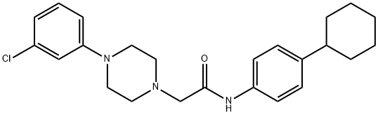 2-[4-(3-CHLOROPHENYL)PIPERAZINO]-N-(4-CYCLOHEXYLPHENYL)ACETAMIDE Struktur