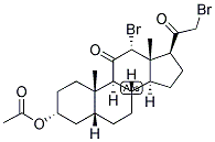 5BETA-PREGNAN-12ALPHA,21-DIBROMO-3ALPHA-OL-11,20-DIONE 3-ACETATE Struktur