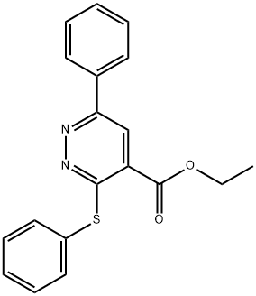 ETHYL 6-PHENYL-3-(PHENYLSULFANYL)-4-PYRIDAZINECARBOXYLATE Struktur