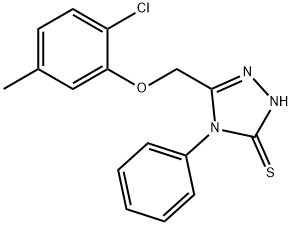 3-((2-CHLORO-5-METHYLPHENOXY)METHYL)-4-PHENYL-1,2,4-TRIAZOLINE-5-THIONE Struktur