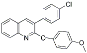 3-(4-CHLOROPHENYL)-2-(4-METHOXYPHENOXY)QUINOLINE Struktur