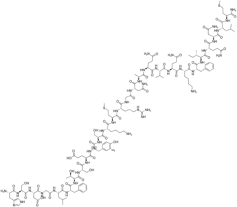 ([125I]-TYR)-SECRETIN (CHICKEN) Struktur