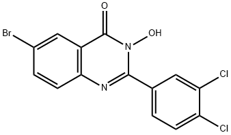 6-BROMO-2-(3,4-DICHLOROPHENYL)-3-HYDROXY-4(3H)-QUINAZOLINONE Struktur