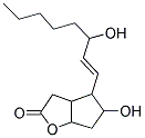 (3AR,4R,5R,6AS)-HEXAHYDRO-5-HYDROXY-4-[(1E,3S)-3-HYDROXY-1-OCTENYL]-2H-CYCLOPENTA[B]FURAN-2-ONE Struktur