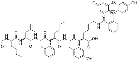 FORMYL-NLE-LEU-PHE-NLE-TYR-LYS, FLUORESCEIN DERIVATIVE Struktur