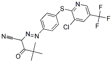 2-((4-(3-CHLORO-5-(TRIFLUOROMETHYL)(2-PYRIDYLTHIO))PHENYL)DIAZENYL)-4,4-DIMETHYL-3-OXOPENTANENITRILE Struktur