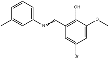 4-BROMO-2-METHOXY-6-([(3-METHYLPHENYL)IMINO]METHYL)BENZENOL Struktur