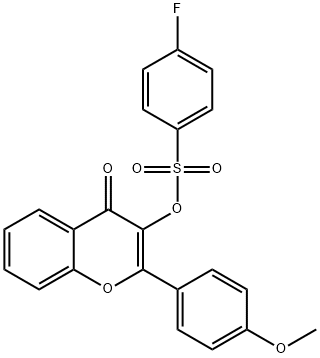 2-(4-METHOXYPHENYL)-4-OXO-4H-CHROMEN-3-YL 4-FLUOROBENZENESULFONATE Struktur