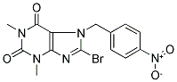 8-BROMO-1,3-DIMETHYL-7-(4-NITROBENZYL)-2,3,6,7-TETRAHYDRO-1H-PURINE-2,6-DIONE Struktur