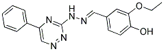 3-ETHOXY-4-HYDROXYBENZALDEHYDE (5-PHENYL-1,2,4-TRIAZIN-3-YL)HYDRAZONE Struktur