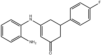 3-(2-AMINOANILINO)-5-(4-FLUOROPHENYL)-2-CYCLOHEXEN-1-ONE Struktur