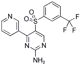 4-(PYRIDIN-3-YL)-5-[3-(TRIFLUOROMETHYL)BENZENESULPHONYL]-2-PYRIMIDINAMINE Struktur