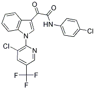 N-(4-CHLOROPHENYL)-2-(1-[3-CHLORO-5-(TRIFLUOROMETHYL)-2-PYRIDINYL]-1H-INDOL-3-YL)-2-OXOACETAMIDE Struktur