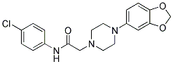 2-[4-(1,3-BENZODIOXOL-5-YL)PIPERAZINO]-N-(4-CHLOROPHENYL)ACETAMIDE Struktur