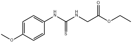 ETHYL 2-([(4-METHOXYANILINO)CARBOTHIOYL]AMINO)ACETATE Struktur