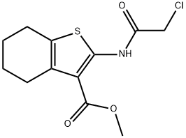 2-(2-CHLORO-ACETYLAMINO)-4,5,6,7-TETRAHYDRO-BENZO[B]THIOPHENE-3-CARBOXYLIC ACID METHYL ESTER Struktur