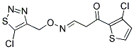 3-(3-CHLORO-2-THIENYL)-3-OXOPROPANAL O-[(5-CHLORO-1,2,3-THIADIAZOL-4-YL)METHYL]OXIME Struktur