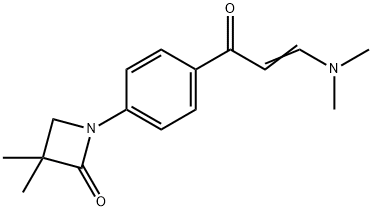 1-(4-[3-(DIMETHYLAMINO)ACRYLOYL]PHENYL)-3,3-DIMETHYL-2-AZETANONE Struktur