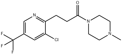 3-[3-CHLORO-5-(TRIFLUOROMETHYL)-2-PYRIDINYL]-1-(4-METHYLPIPERAZINO)-1-PROPANONE Struktur