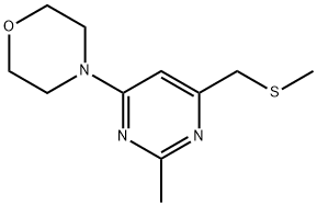 4-(2-METHYL-6-[(METHYLSULFANYL)METHYL]-4-PYRIMIDINYL)MORPHOLINE Struktur