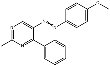 5-[2-(4-METHOXYPHENYL)DIAZENYL]-2-METHYL-4-PHENYLPYRIMIDINE Struktur