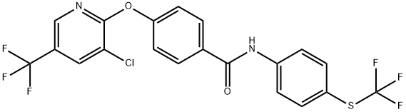 (4-(3-CHLORO-5-(TRIFLUOROMETHYL)(2-PYRIDYLOXY))PHENYL)-N-(4-(TRIFLUOROMETHYLTHIO)PHENYL)FORMAMIDE Struktur