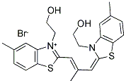 3,3'-DIHYDROXYETHYL-5,5'-DIMETHYL-9-METHYLTHIACARBOCYANINE BROMIDE Struktur