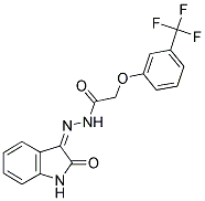 3-(2-(3-TRIFLUOROMETHYLPHENOXY)ACETYLHYDRAZIDYL)-2-OXOINDOLINE Struktur