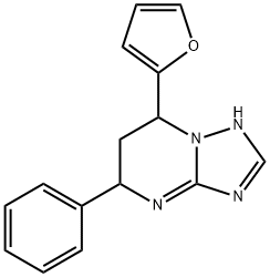 7-FURAN-2-YL-5-PHENYL-4,5,6,7-TETRAHYDRO-[1,2,4]TRIAZOLO[1,5-A]PYRIMIDINE Struktur