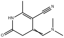 4-[(DIMETHYLAMINO)METHYLENE]-2-METHYL-6-OXO-1,4,5,6-TETRAHYDRO-3-PYRIDINECARBONITRILE Struktur