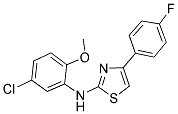 (5-CHLORO-2-METHOXYPHENYL)(4-(4-FLUOROPHENYL)(2,5-THIAZOLYL))AMINE Struktur